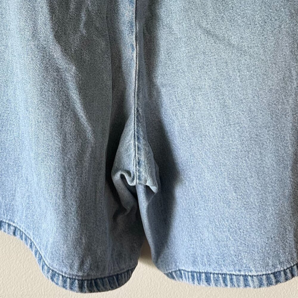 VINTAGE Cascade Blue Women's Light Blue Washed Shorts Size XL - Picture 7 of 10